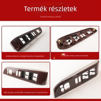 12–17 Camry bal első ablakemelő kapcsoló panel — 7. generáció — modell 74232-06490-EO — műanyag