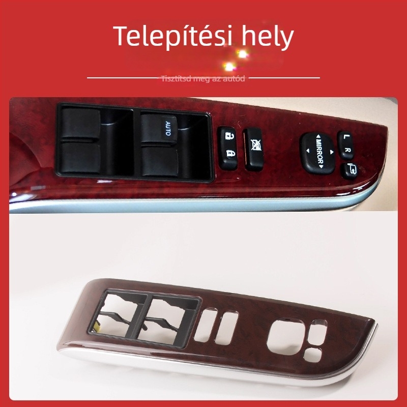12–17 Camry bal első ablakemelő kapcsoló panel — 7. generáció — modell 74232-06490-EO — műanyag
