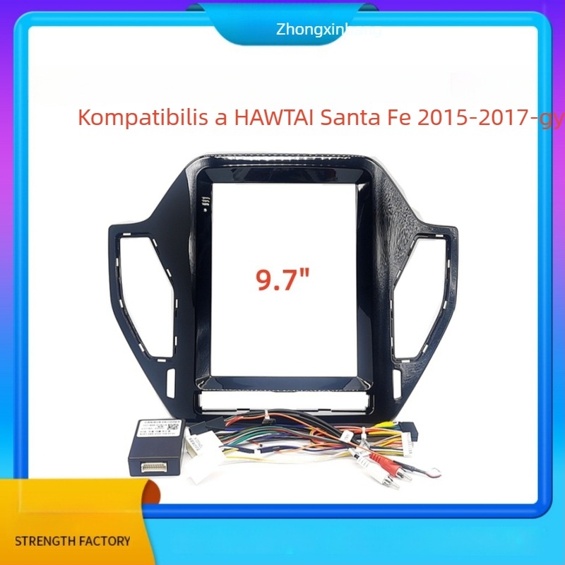 Yufa ABS+PC központi navigációs DVD keret Hawtai Huatai Santa Fe (2015-2017), tömeg 0,5 kg