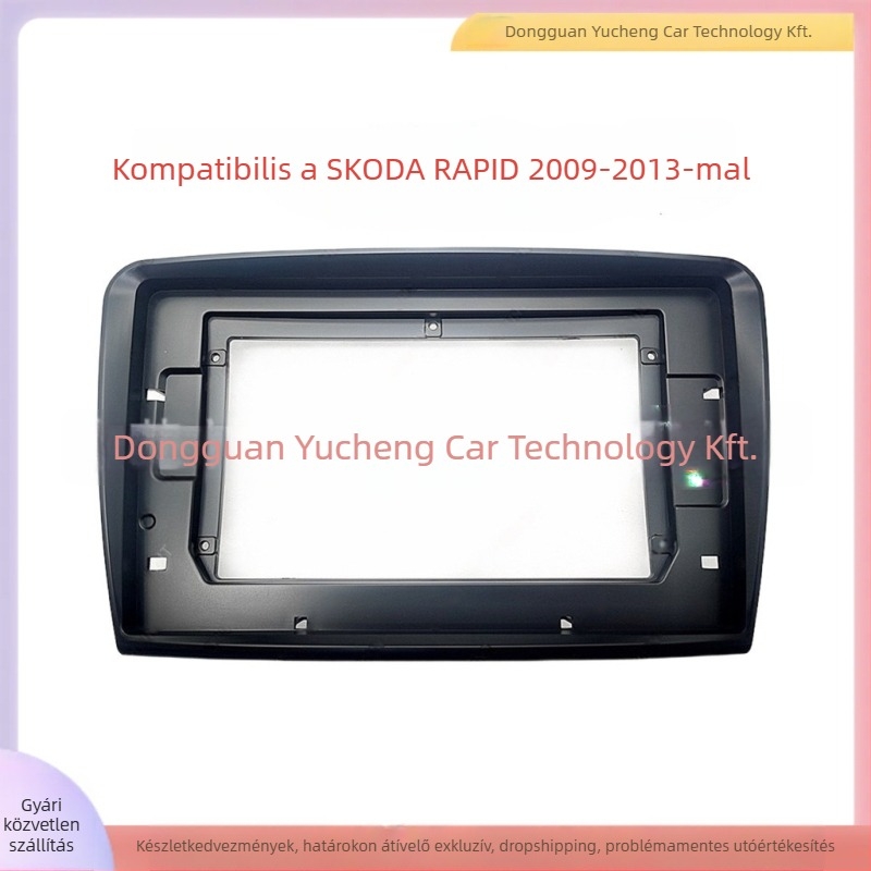 Skoda Rapid Haorui központi navigációs és audió keretpanel (ABS+PC; Dongguan; 1 kg; 2009–2013)