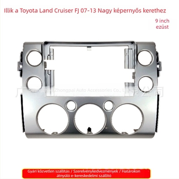 Autó navigációs DVD panel Android keret, ABS anyag, 12V, kompatibilis a Toyota FJ Cruiserrel