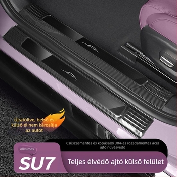 Xiaomi Su7 ajtó küszöbvédő – Rozsdamentes acél, Karcolásálló, Testreszabás nélküli