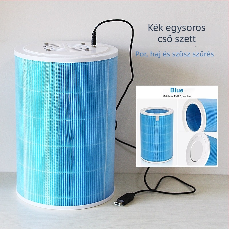 DIY Autó Légszűrő Filter Elem (1/2/3/2S/Pro) – Aktív szén + HEPA, Zaj <36 dB, Légáram 51–150 m³/h, Beépített dugaszolós tápellátás, Telepítés nélkül, Kompozit szűrő, Autóba szerelhető