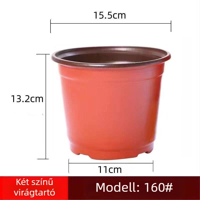 Műanyag virágtartó, korrózióálló, padlón álló kivitel, pasztorális stílus, otthoni kertészkedéshez