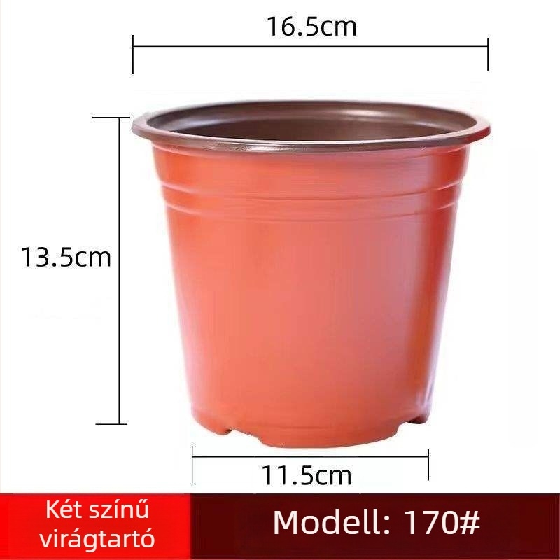 Műanyag virágtartó, korrózióálló, padlón álló kivitel, pasztorális stílus, otthoni kertészkedéshez