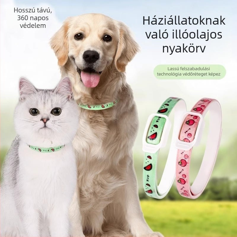 Illóolajos nyakörv kutyáknak és macskáknak, minden évszakban univerzális