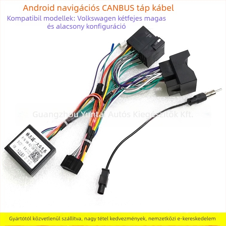 VW Android navigációs autóhifi kábeladapter 16P – VW-65, réz, 0,6 kg, audió módosítás