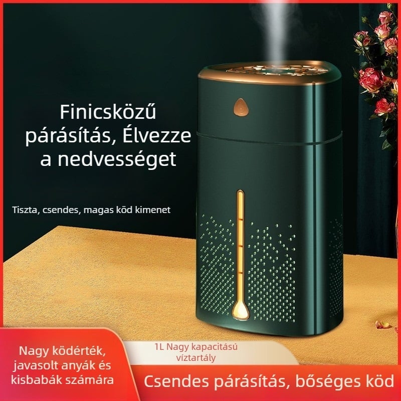 Háztartási párásító és levegőtisztító (Aromaterápia, USB-táplálás, asztali kivitel, 31–40 m², 1 ködkimenet)