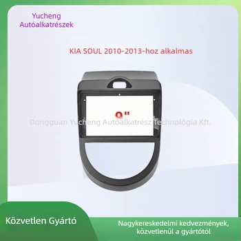 Kia Soul központi navigációs keret készlet – ABS+PC keret, kompatibilis a 2010–2013-as modellekkel, navigációs és audio panel, tömeg 1 kg