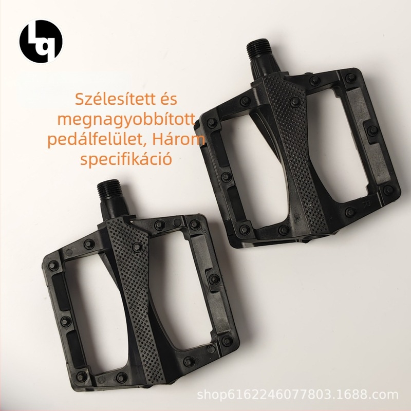 Szélesített és megnagyobbított kerékpárpedálok, út- és MTB kerékpárokhoz, műanyag pedálok, modell 905/896, márka Strong and Brave