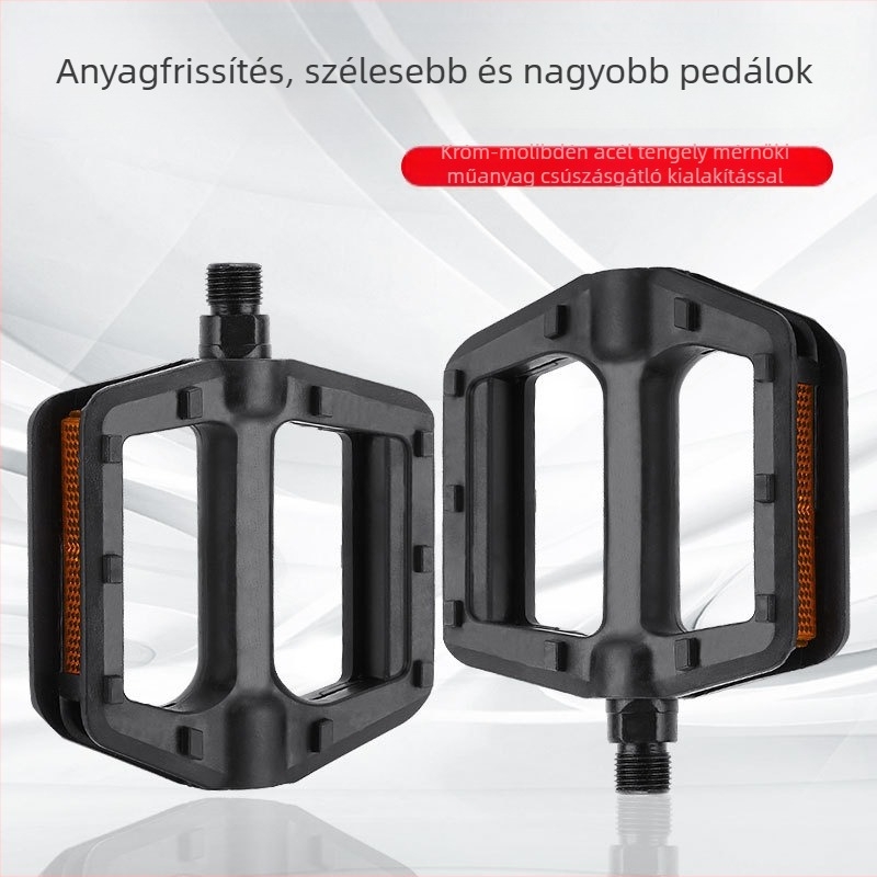 Műanyag pedálok univerzális MTB és országúti kerékpárokhoz, imperial menetű.
