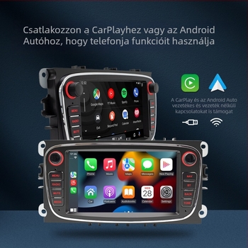 7 hüvelykes Android GPS navigáció Bluetooth és CarPlay-vel Ford Focus számára MP5