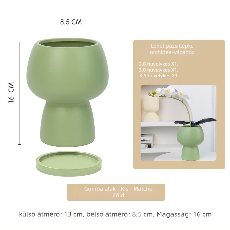 Kerámia orchidea cserép Phalaenopsis számára, kézzel készített, légáteresztő, egyszerű és sokoldalú stílus, asztali használatra