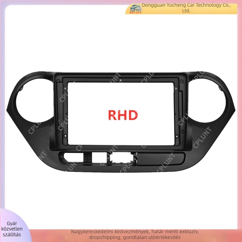 Hyundai i10 autó navigációs DVD első keretpanel (2013-2016) – ABS+PC, 1 kg