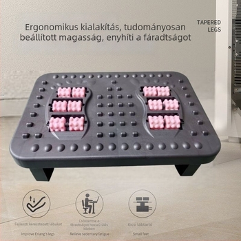 Lábtámasz testtartás javításához, műanyag, modern egyszerű dizájn, irodai akupressziós panel
