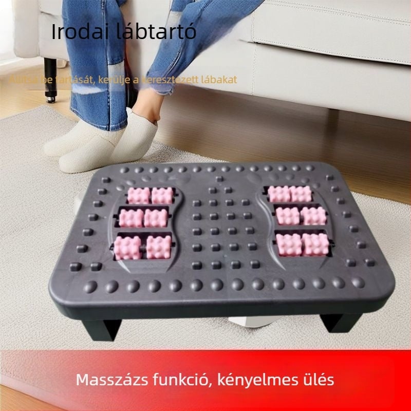 Lábtámasz testtartás javításához, műanyag, modern egyszerű dizájn, irodai akupressziós panel