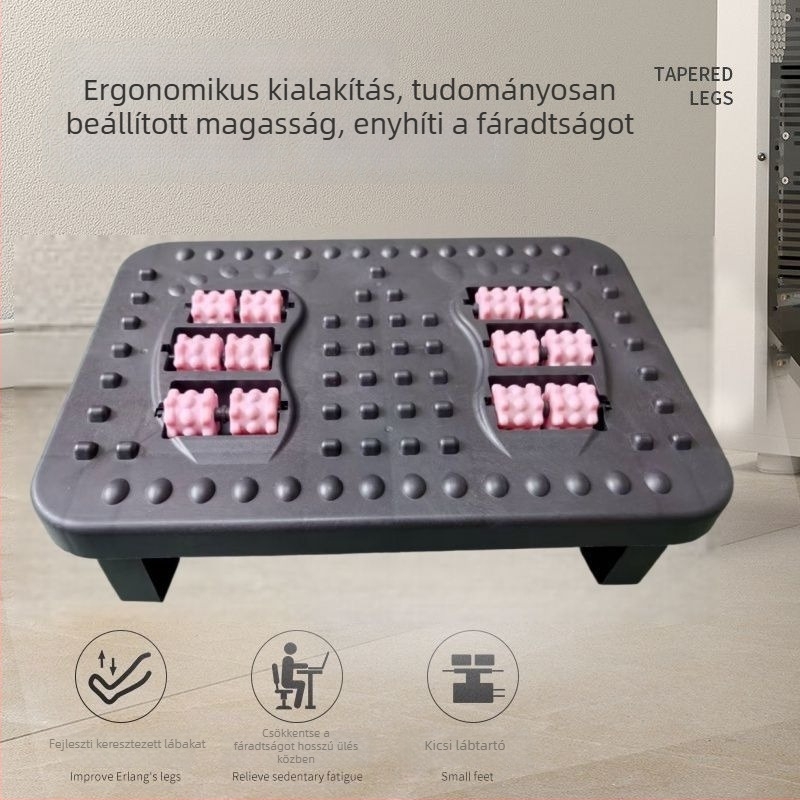 Lábtámasz testtartás javításához, műanyag, modern egyszerű dizájn, irodai akupressziós panel