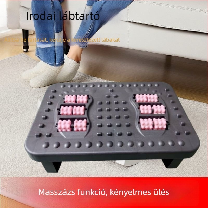 Lábtámasz testtartás javításához, műanyag, modern egyszerű dizájn, irodai akupressziós panel
