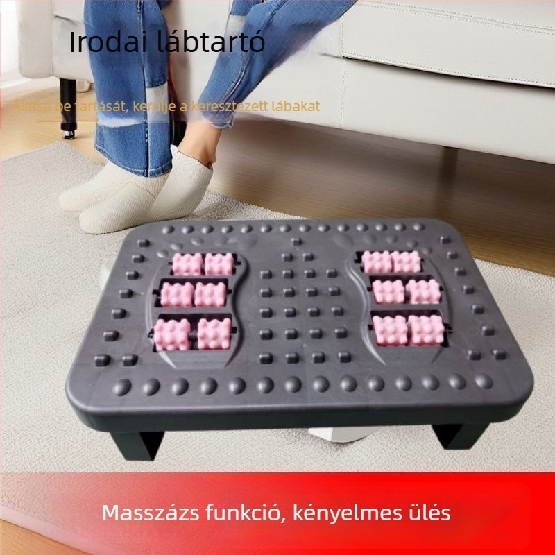 Lábtámasz testtartás javításához, műanyag, modern egyszerű dizájn, irodai akupressziós panel