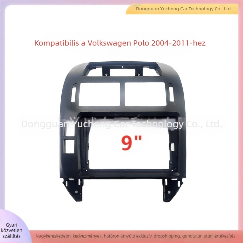 Android autó navigációs keret a VW Polo rádiópanelhez - ABS+PC, kompatibil a VW Polo 2004–2011, tömeg 1 kg