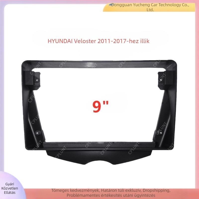 Hyundai Veloster középkonzol navigációs DVD keret – módosító panel (2011–2017) – sokoldalú keretkészlet