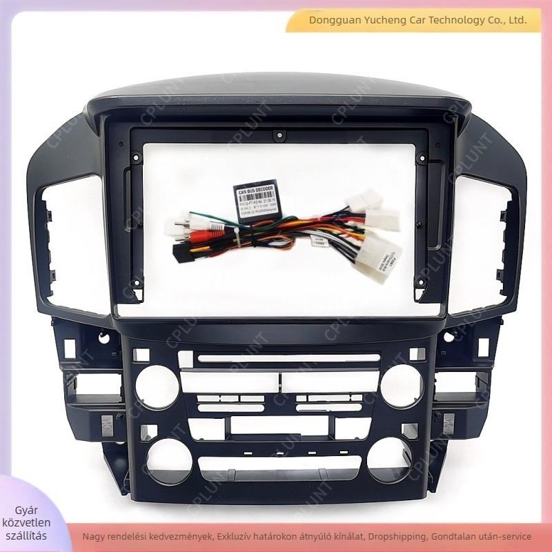 Android navigációs DVD arcfelület-panel Lexus RX300 és Toyota Harrier számára — ABS+PC, kompatibil 1998–2003 modellékhez, súly 1 kg