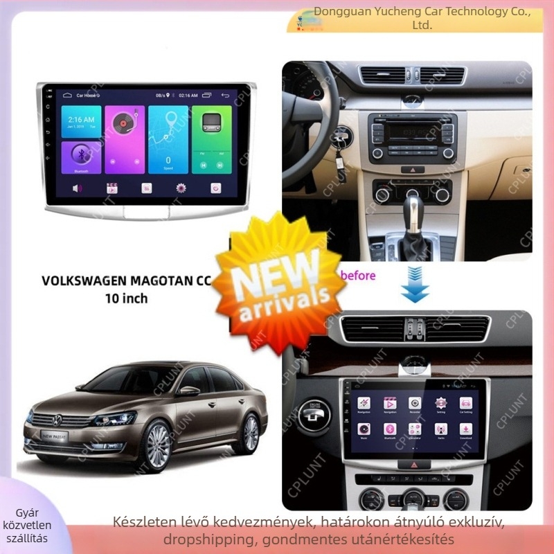 Autó navigációs és DVD keret VW Magotan CC-hez — anyag ABS+PC, kompatibil Magotan/CC (2007–2015), súly 1 kg