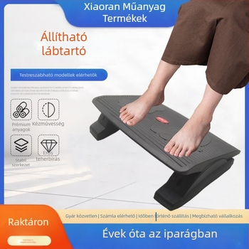 Irodai asztal alatti állítható műanyag lábtámasz emelőfunkcióval, modell 008, testreszabható