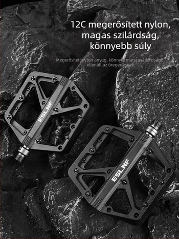 Eslnf/esslon kerékpárpedálok – háromcsapágyas, nylon testű, molibdén-acél tengellyel, kerékpárokhoz (országúti, hegyi és egyéb)