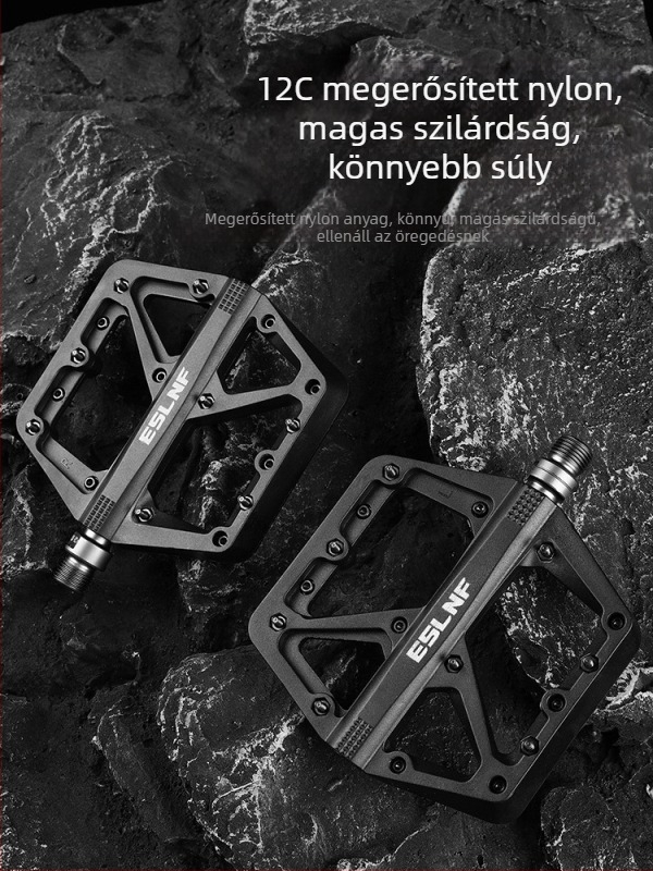 Eslnf/esslon kerékpárpedálok – háromcsapágyas, nylon testű, molibdén-acél tengellyel, kerékpárokhoz (országúti, hegyi és egyéb)