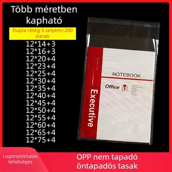 OPP öntapadós tasak 12x17, ékszerek csomagolására szolgáló átlátszó paróka-záró tasak, hosszú műanyag tasak