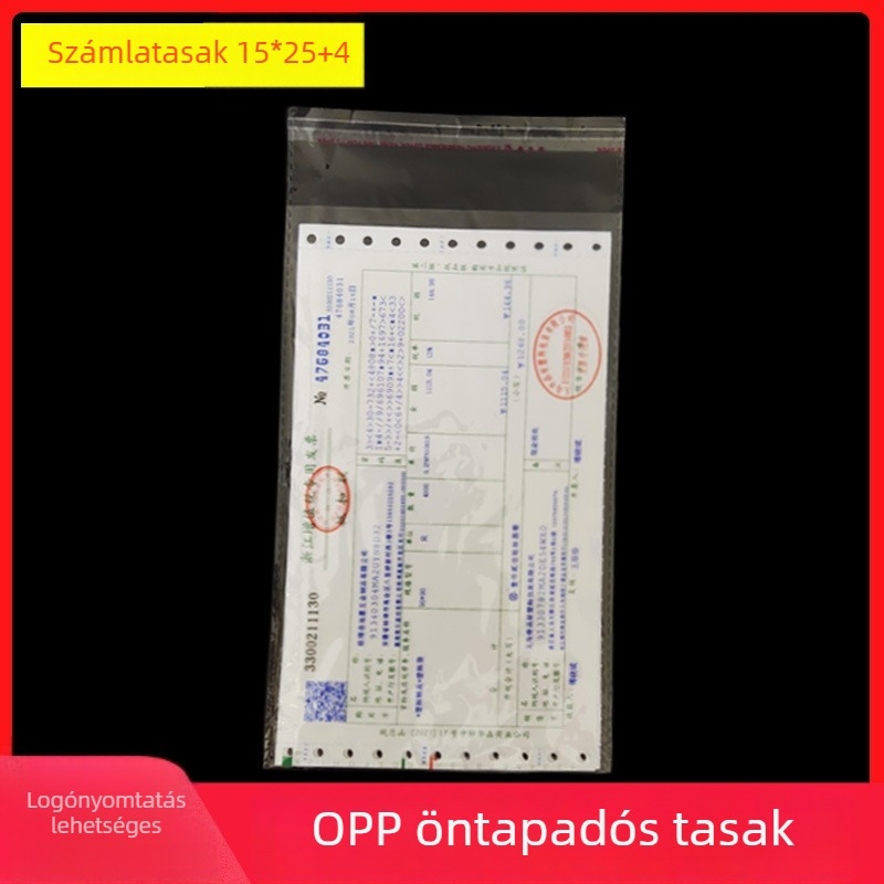 OPP öntapadós tasak 12x17, ékszerek csomagolására szolgáló átlátszó paróka-záró tasak, hosszú műanyag tasak