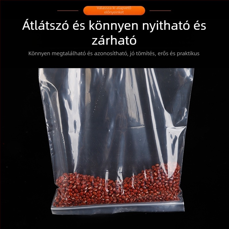 Átlátszó, megerősített PE önzáró tasakok ékszerekhez és csomagoláshoz