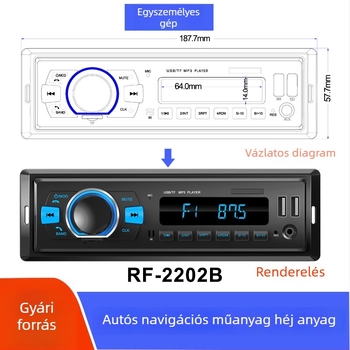 Universális műanyag elülső panel autó navigációhoz, MP3/Video hang- és képkeret, 4 hüvelyk