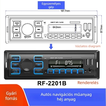 Universális műanyag elülső panel autó navigációhoz, MP3/Video hang- és képkeret, 4 hüvelyk