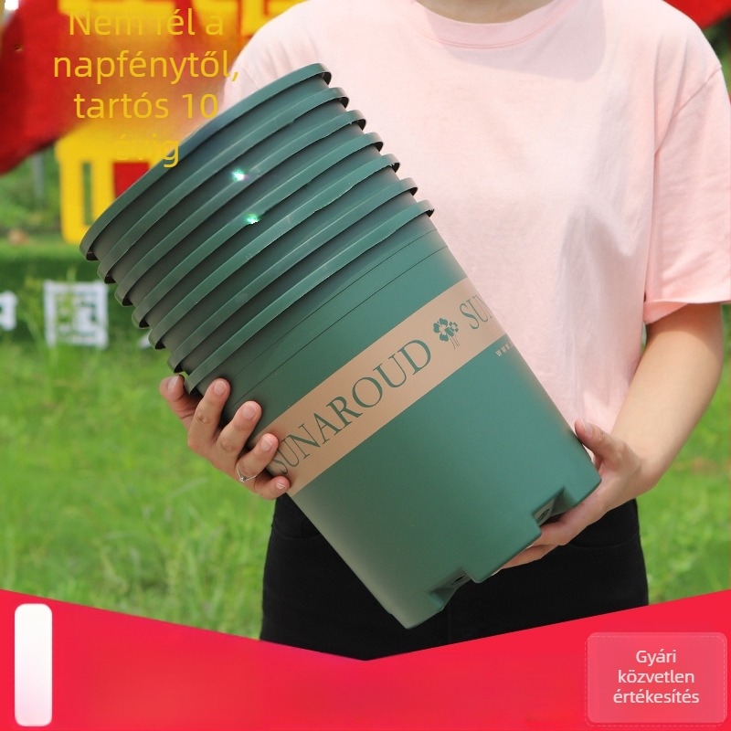 Műanyag galon virágtartó, vastag falú, magas kivitelű zöld növényekhez, kreatív dizájn Pothos, rózsa és sukulentok számára, gyökérkontroll