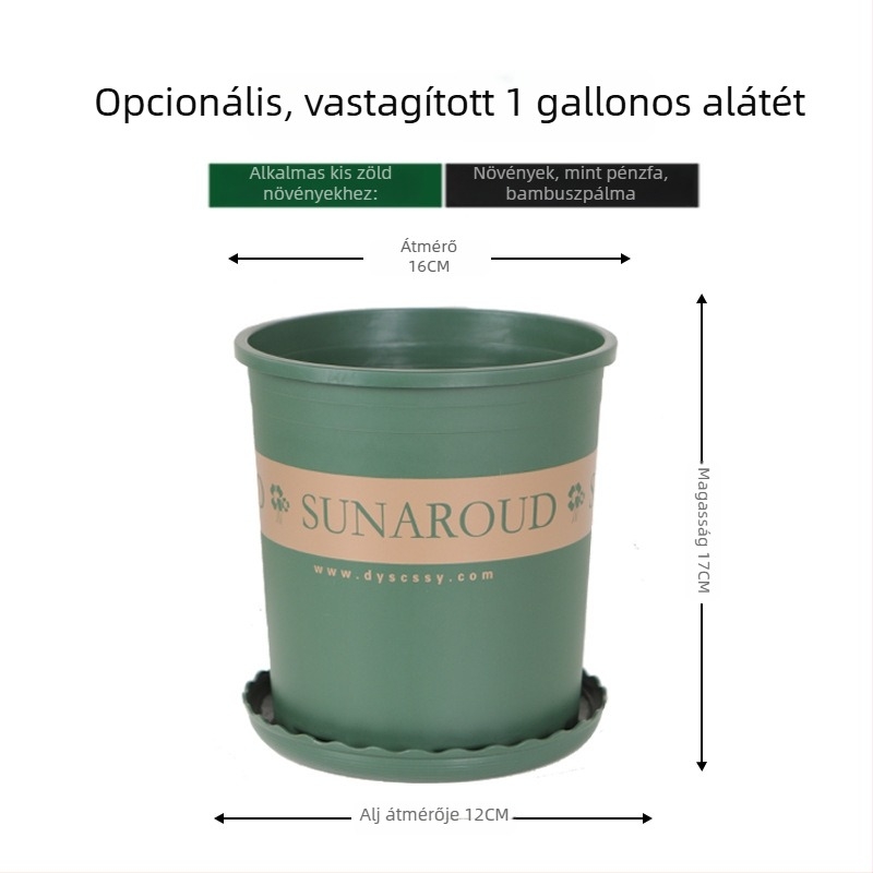 Műanyag galon virágtartó, vastag falú, magas kivitelű zöld növényekhez, kreatív dizájn Pothos, rózsa és sukulentok számára, gyökérkontroll