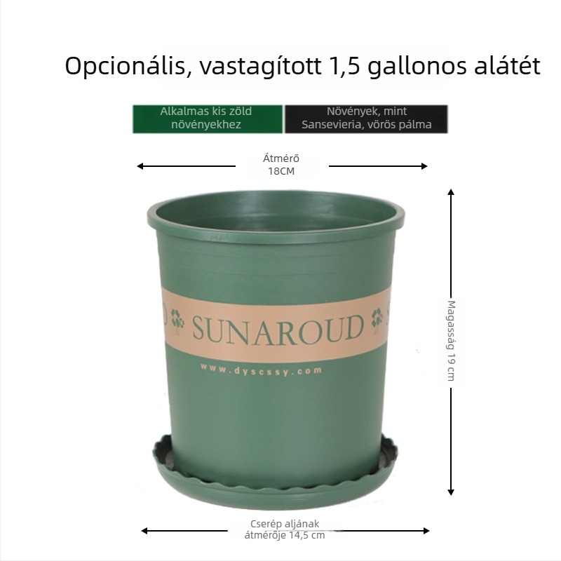 Műanyag galon virágtartó, vastag falú, magas kivitelű zöld növényekhez, kreatív dizájn Pothos, rózsa és sukulentok számára, gyökérkontroll