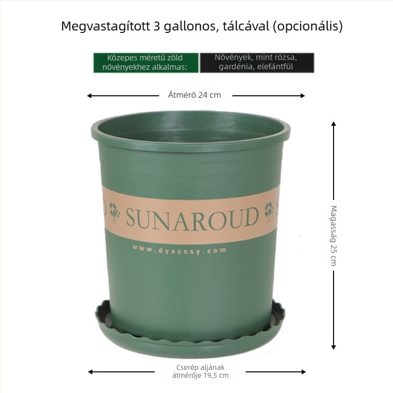 Műanyag galon virágtartó, vastag falú, magas kivitelű zöld növényekhez, kreatív dizájn Pothos, rózsa és sukulentok számára, gyökérkontroll