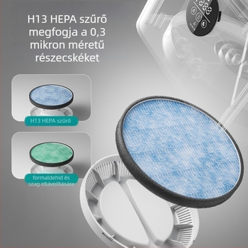 Asztali egyben légtisztító és párásító – sterilizálás, részecske eltávolítás, párásítás; 35 m³/h, App‑vezérlés, 11–20 m² lefedettség