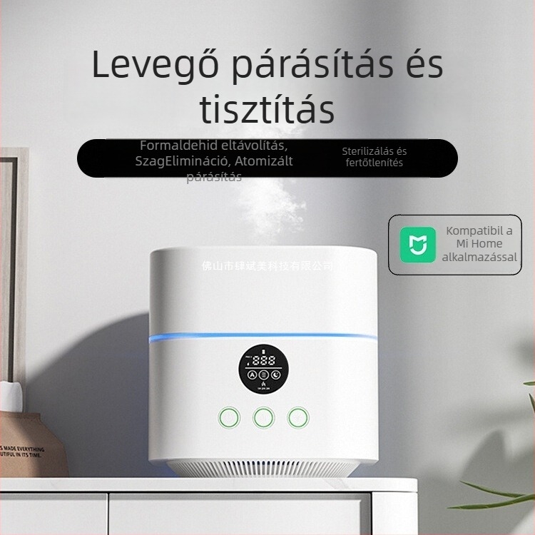 Asztali egyben légtisztító és párásító – sterilizálás, részecske eltávolítás, párásítás; 35 m³/h, App‑vezérlés, 11–20 m² lefedettség