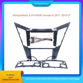 Hyundai Sonata 8 központi navigációs DVD keret, anyag ABS+PC, kompatibilis 2011-2014 modellekkel, súly 0,5 kg