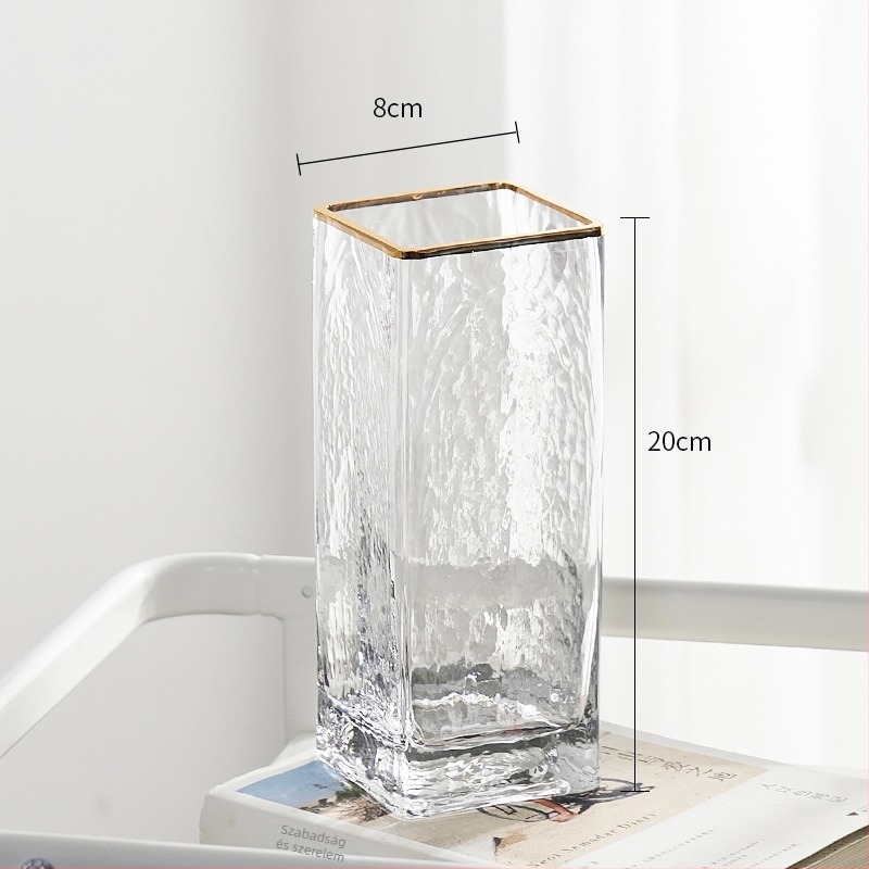 Üvegből készült virágtartó hidroponikus virágdíszítéshez, átlátszó, minimalist, padlón álló, korrózióálló, otthoni dekoráció