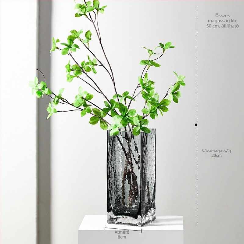 Üvegből készült virágtartó hidroponikus virágdíszítéshez, átlátszó, minimalist, padlón álló, korrózióálló, otthoni dekoráció
