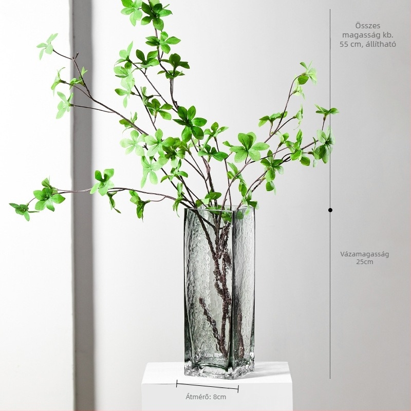 Üvegből készült virágtartó hidroponikus virágdíszítéshez, átlátszó, minimalist, padlón álló, korrózióálló, otthoni dekoráció