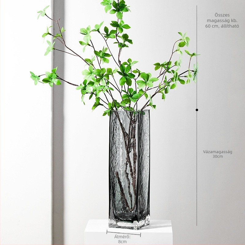 Üvegből készült virágtartó hidroponikus virágdíszítéshez, átlátszó, minimalist, padlón álló, korrózióálló, otthoni dekoráció