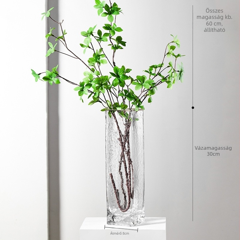 Üvegből készült virágtartó hidroponikus virágdíszítéshez, átlátszó, minimalist, padlón álló, korrózióálló, otthoni dekoráció