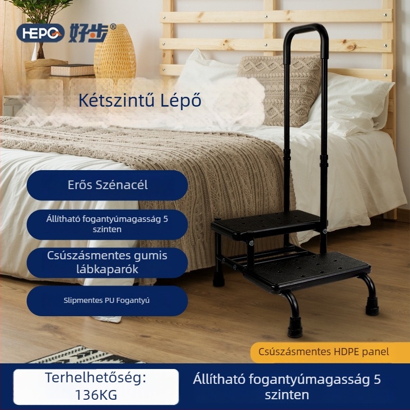 Lábtámasz karokkal, állítható, fém, összecsukható — Modell LQX120011