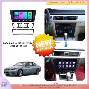 BMW 3-as sor központi konzol navigációs kerete – sokoldalú keret, ABS+PC, kompatibilis E90/E91/E92/E93 modellekkel, 2005–2012 közötti évjárat, súly 1 kg