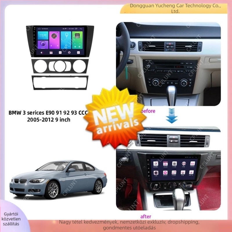 BMW 3-as sor központi konzol navigációs kerete – sokoldalú keret, ABS+PC, kompatibilis E90/E91/E92/E93 modellekkel, 2005–2012 közötti évjárat, súly 1 kg